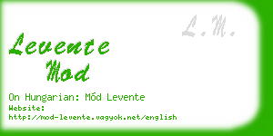 levente mod business card